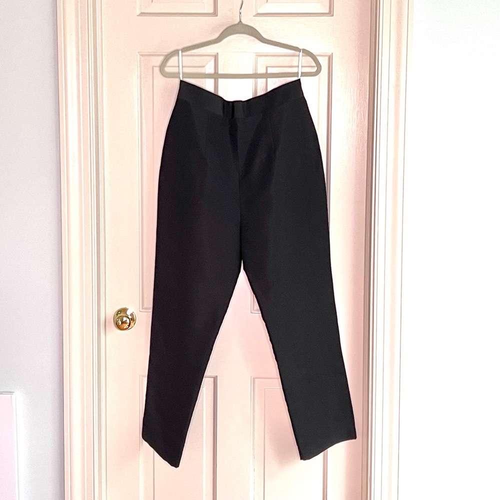 NEW/NWT Alexia Maria Silk Faille Cigarette Pants - Black - 14 - New With Tags - Picture 4 of 8